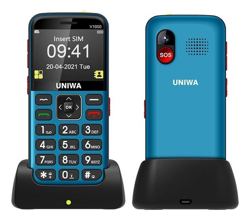 Uniwa V1000 4g Sos Teléfono Celular Seniors Big Button Gran