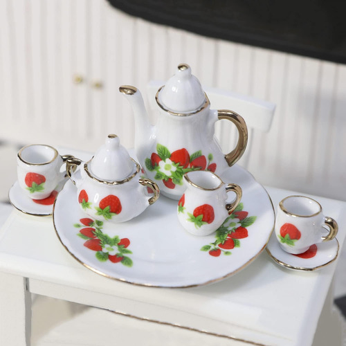 Conjuntos De Taza De Té De Casa De Muñecas 1: 6 Accesorios D