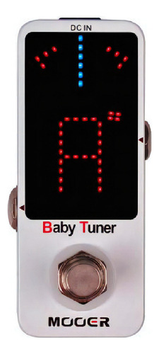 Pedal Afinador Baby Tuner Mooer True Bypass ! Cor Branco