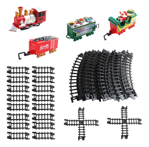 Juego De Tren Eléctrico Navideño, Tren De Juguete Para
