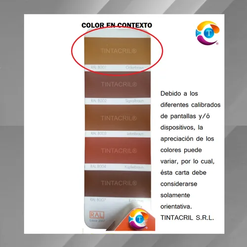 Pintura Bicapa Ral 8001 X 3.6 Lts. Beige Ocre