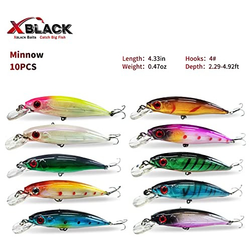 Minnow Lures Hard Fishing Lures Set 20pcs Principiantes...