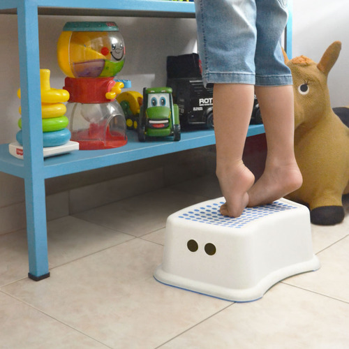 Supok Leblanc Kids Banquinho Antiderrapante para Crianças Cor Cinza