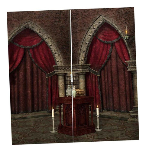 M Un Par De Cortinas De De Puerta De Puerta De Cortina Roja