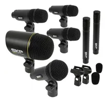 Comprar Kit Set De 7 Micrófonos Para Batería Skp Dms-7 Con Estuche Color Negro