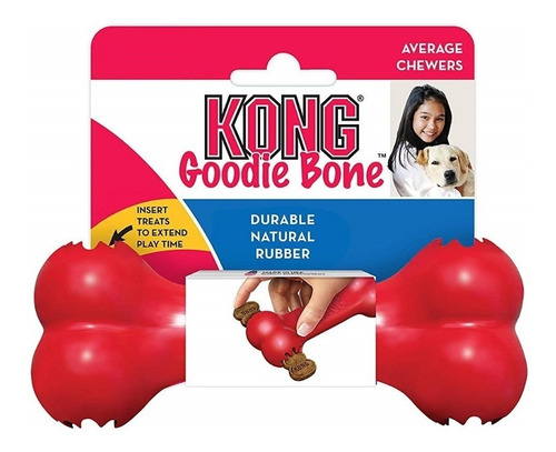 Kong Classic Goodie Bone Medium Juguetes Rellenable Perros Importado