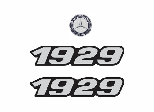 Adesivos Compatível Mercedes Benz 1929 Emblema Resinado 84 Cor PADRÃO