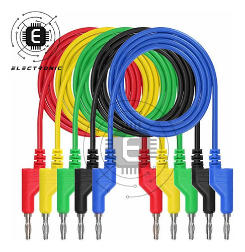 Conectores Tipo Banana Con Cables 5 Cables 1 Mt