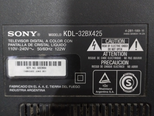 Sony Bravia Kdl-32bx425 32 Hd - Televisor (Usado)