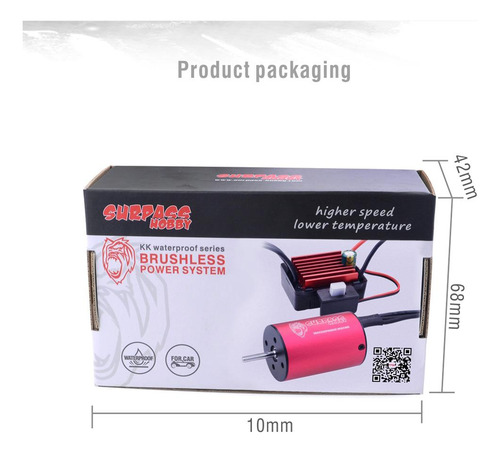 Motor Sin Escobillas Impermeable 5800kv 25a Esc Para 1/16,