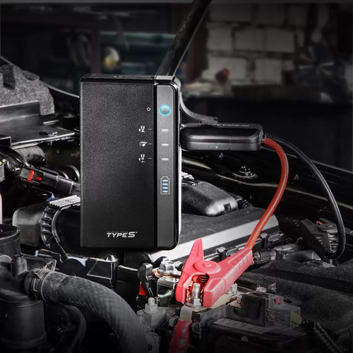 Arrancador Portatil Type-s P/ Auto Luz Led Powerbank 8000mah