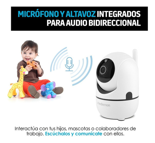 - Cámara De Seguridad Wifi 360° Con Seguimiento Y Detección
