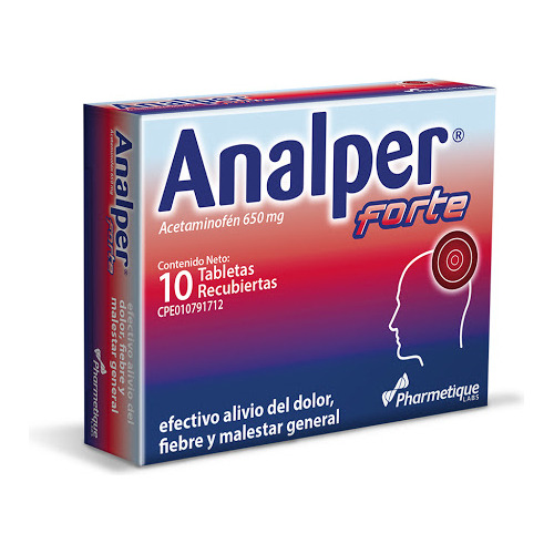 Analper Forte 650mg 10tabletas