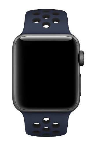 Imagem 3 de 4 de Pulseira Estilo Nike Para Apple Watch 42/44mm - Azul Marinho