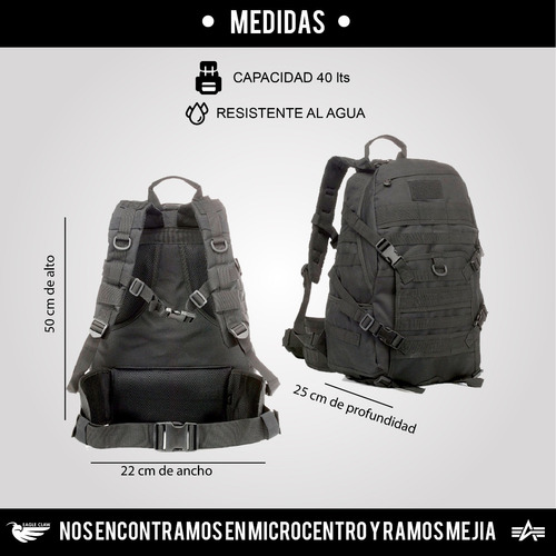 Mochila Tactica Militar 40 Litros T.a.d