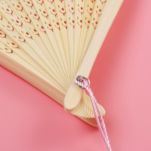 Abanico Plegable De Seda Con Flor De Cerezo Para Niñas