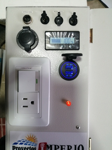 Imagen 2 de 10 de Planta Solar Fv40 Kit Básico Bombillos Led, Tomas Usb Y 110v