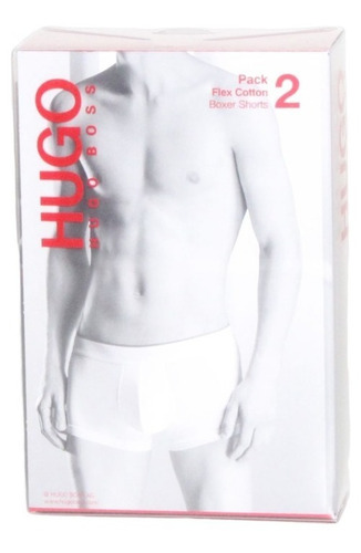 Boxer Trunk Hugo Boss Algodón Flexible 2p Negro
