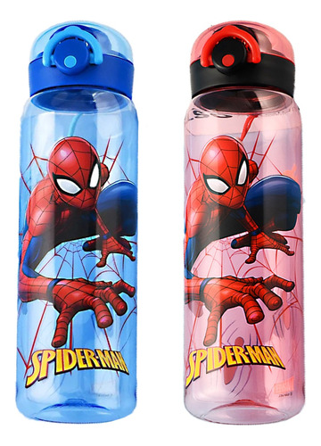 2pcs Marvel Spider Man Capitan America Vaso De Agua Infantil