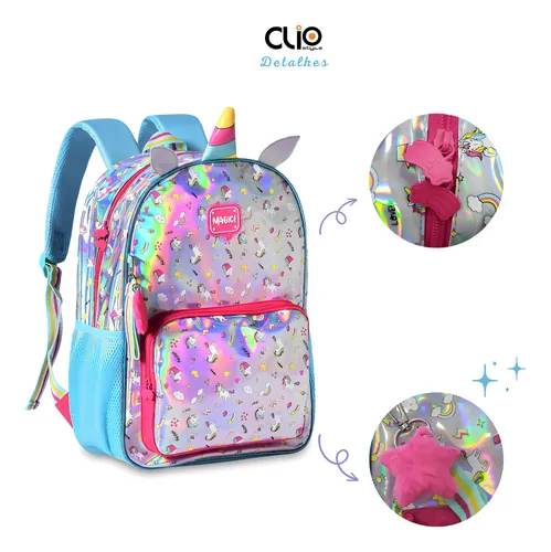 Mochila holográfica unicornio hotsell