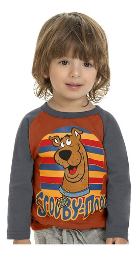 Camiseta Manga Longa Scooby Doo Marlan - G2202 - Tam. 1 2 3