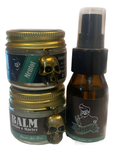 Combo Com  2 Balmes + 01  Óleo  Para Barba Cavegur 
