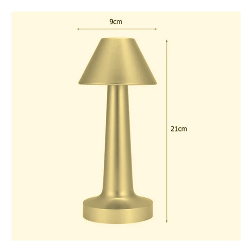 Lampara Led Recargable Mesa Moderna Switch Tactil Metalica