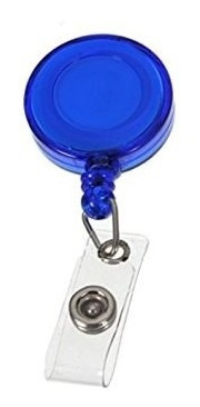 Dispositivo Porta Carnet Tipo Yoyo Color Azul Ofi Pack De 12