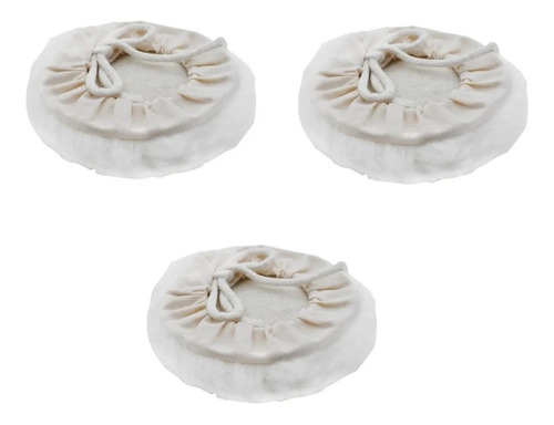 Imagem 2 de 2 de Kit Polimento Adaptador+ Disco 125mm Furadeira C/3 Boinas Lã