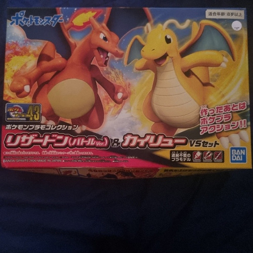 Charizard Y Dragonite Figuras Model Kit Pokémon Bandai