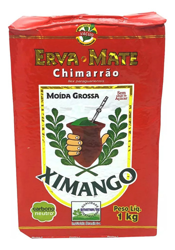 Kit 3 Erva Mate Ximango Chimarrão Moída Grossa Vácuo 1 Kg