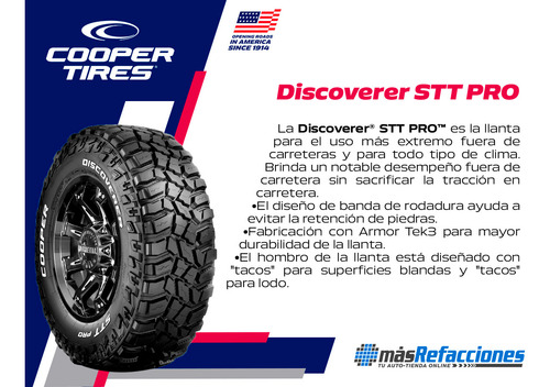 4* Llantas Lt305/65r17 Cooper Discoverer Stt Pro