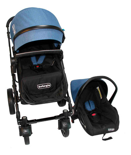 Bebeglo Carriola Sistema Viaje Bambineto Reclinable Azul Rey Color Azul Marino