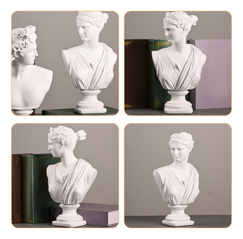Yie Escultura De Decoração De Busto De Estátua Virgem