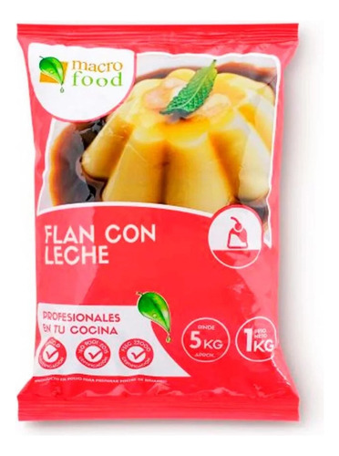 4 Kg Flan Con Leche Sabor Vainilla Rinde 5kg C/u. Agronewen