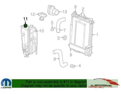 Tapon Deposito Anticongelante Dodge Viper 1993 8l Mopar