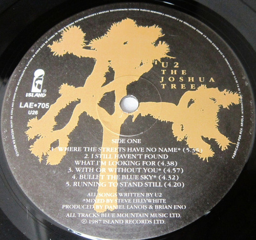 U2 - The Joshua Tree Gatefold Insert Lp