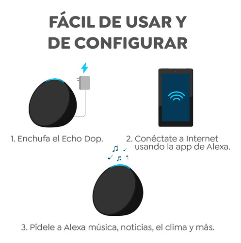 Amazon Echo Pop con asistente virtual Alexa color glacier white