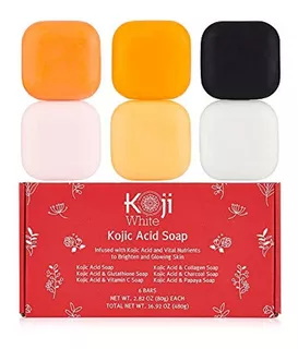 Koji White Kojic Acid Skin Brightening & Glow Soap - Caja De