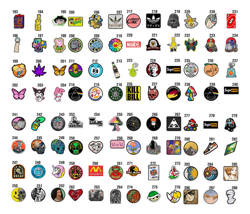 Pack Stickers Calcos Surtidos Diseños A Eleccion X12 De 7 Cm