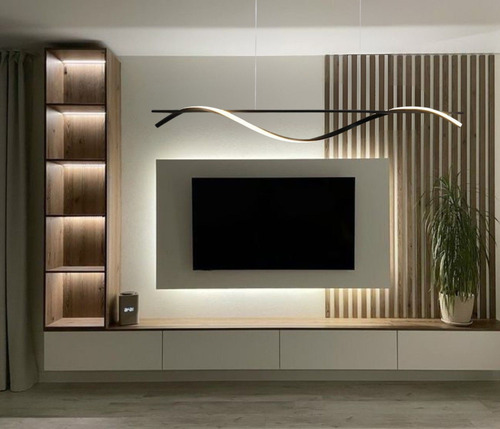 Lustre Pendente Moderno 120cm Linear Curvas Worm Sala Mesa 110v/220v