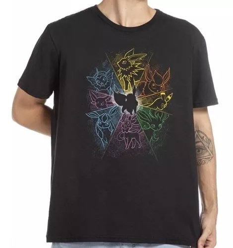 CAMISETA EVOLUÇÕES DO EEVEE - BLACK FRIDAY - Louzan Illustrations