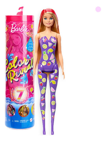 Muñeca 7 Sorpresas Y Accesorios - Barbie Color Reveal Frutas