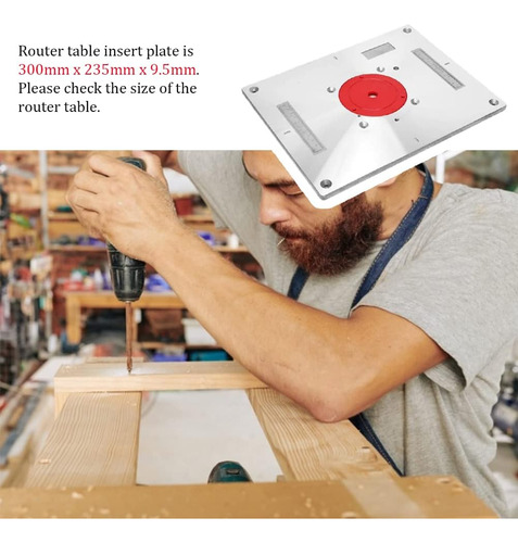 Placa De Inserción De Mesa De Enrutador De Aluminio, P...