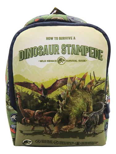 Mochila Infantil Jurassic Wold Neopreno Chica 27 X 21 Cm