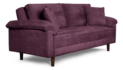 Sofá Cama Branson Makora Beehive De Velvet Color Violeta