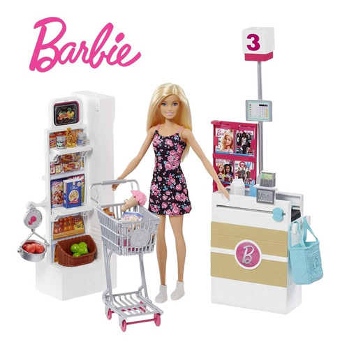 Muñeca Barbie Supermercado