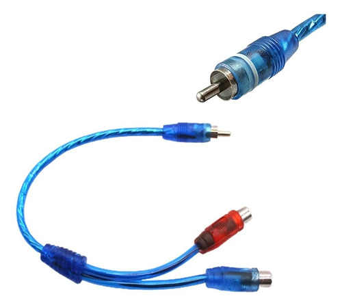 Cable Convertidor De Plug 1 Rca Macho A Plug 2 Rca Hembra