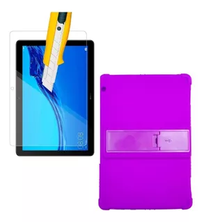 Funda De Silicona + Mica Vidrio Para Huawei Mediapad T5 10