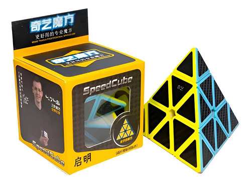 Cubo Rubik Piramide 3x3 Qiyi Fibra Carbono Pyraminx Original